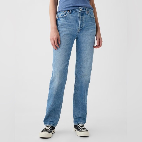 Gap 90s Straight High Rise Jean - Short - Picture 1 of 9